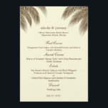 Palm Beach Wedding Menu Card - Brown<br><div class="desc">Gordo e cheio de charme tropical,  esta moderna Coleção de Casamentos Palm Beach,  feita por berryberrysweet.com,  vai varrer seus convidados de pé. Sinta-se à vontade para nos contactar para obter cores personalizadas.</div>