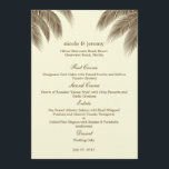 Palm Beach Wedding Menu Card - Brown<br><div class="desc">Gordo e cheio de charme tropical,  esta moderna Coleção de Casamentos Palm Beach,  feita por berryberrysweet.com,  vai varrer seus convidados de pé. Sinta-se à vontade para nos contactar para obter cores personalizadas.</div>