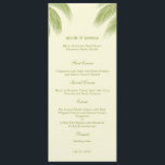 Palm Beach Wedding Menu Card - Verde<br><div class="desc">Gordo e cheio de charme tropical,  esta moderna Coleção de Casamentos Palm Beach,  feita por berryberrysweet.com,  vai varrer seus convidados de pé. Sinta-se à vontade para nos contactar para obter cores personalizadas.</div>