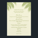 Palm Beach Wedding Menu Card - Verde<br><div class="desc">Gordo e cheio de charme tropical,  esta moderna Coleção de Casamentos Palm Beach,  feita por berryberrysweet.com,  vai varrer seus convidados de pé. Sinta-se à vontade para nos contactar para obter cores personalizadas.</div>