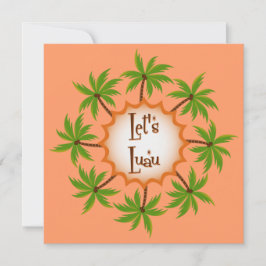 Palm Circle Luau Convite