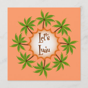Palm Circle Luau Convite