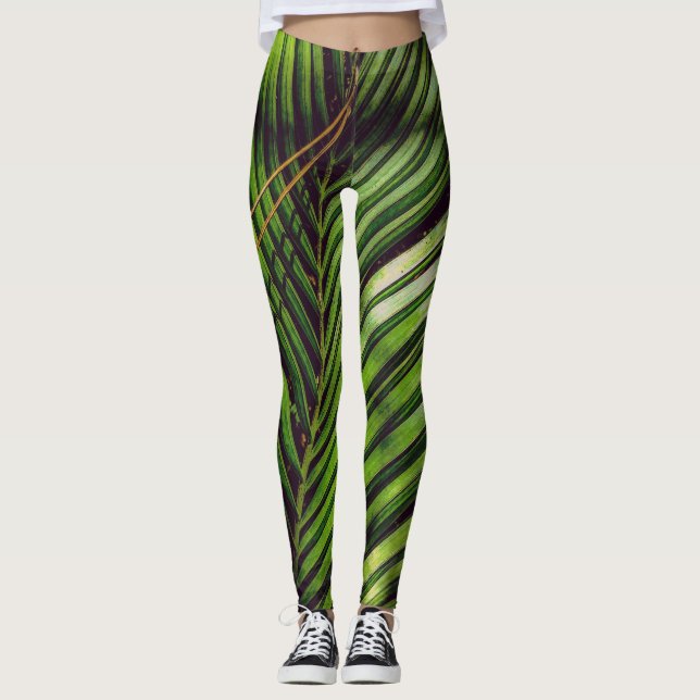 Palm Frond, Agulhas de pinheiro e Leggings de Somb (Frente)