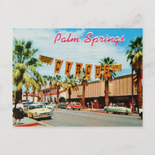 Palm Primaveras, cartão postal Vintage da Califó
