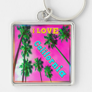 "Palm Sky: EU AMO Chaveiro California 3"