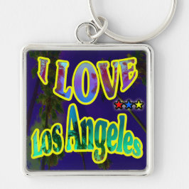 "Palm Sky: EU AMO Los Angeles 4" Chaveiro