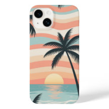 Palm Stripes – Tropical Calm Beach Phone Case