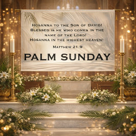 Palm Sunday Scripture with Soft Palm Shadows