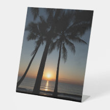 Palm Sunrise Décor Sign – Coastal Morning