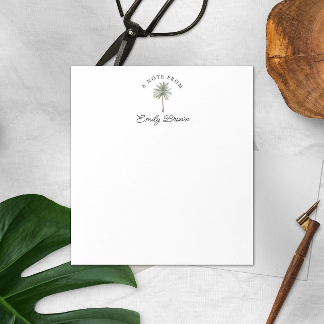 Palm Tree A Nota Do Bloco De Notas Personalizado C (Criador carregado)