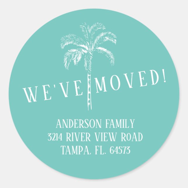 Palm Tree (Árvore de palma) Movemos o novo adesivo (Frente)