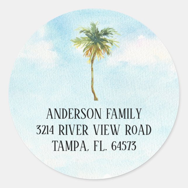 Palm Tree (Árvore de palma) Movemos o novo adesivo (Frente)