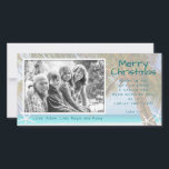 Palm Tree Christian Beach Cartões de foto de Natal<br><div class="desc">Palmeira tropical Cartões de foto de Natal cristão com verso Bíblia. Adicione uma foto da família a este cartão personalizado com uma escritura do livro de Luke,  que lê,  "Hoje na cidade de David,  um Salvador foi nascer para você. Ele é o Cristo Senhor!"</div>