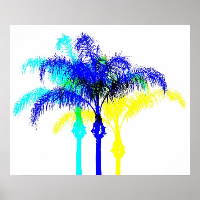 Palm Tree Miami Style Art Poster (Frente)