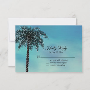 Palm Tree RSVP Turquoise