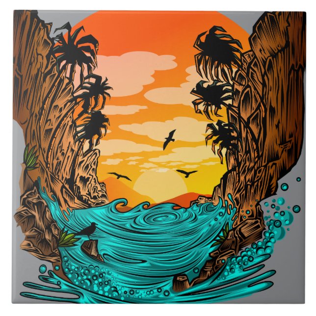 Palm Tree Sunset (Frente)