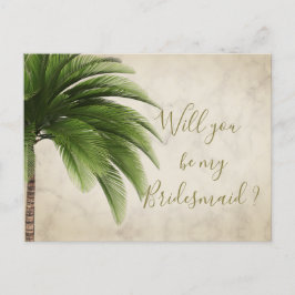 Palm Tree Você Será Meu Convite Para A Bridesmaid