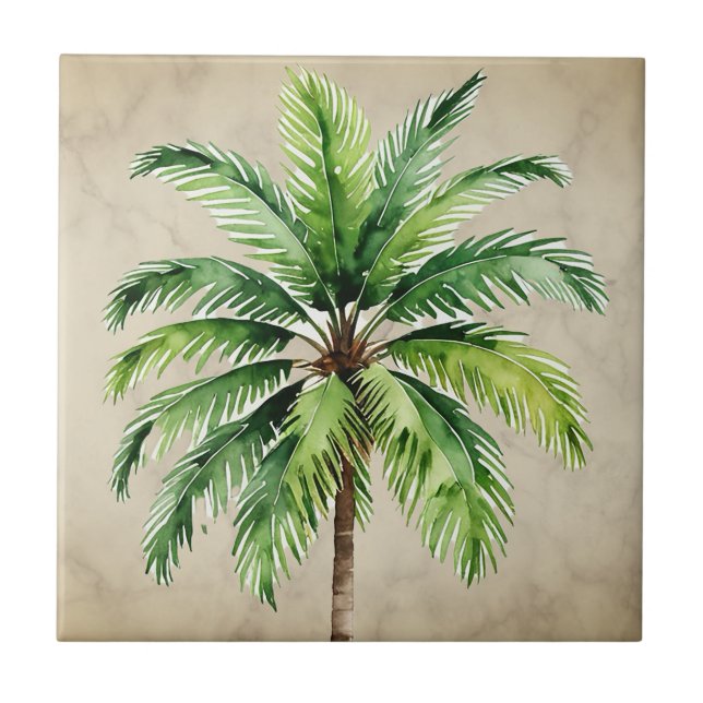 Palm Tree Watercolor Eleagage (Frente)