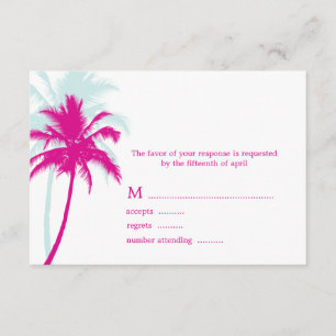 Palm Trees - Cartões de Resposta de Casamento