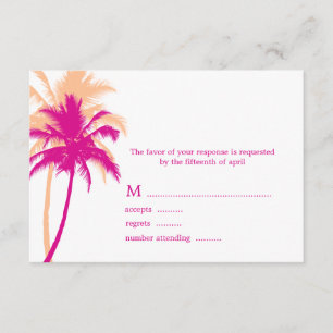 Palm Trees - Cartões de Resposta de Casamento