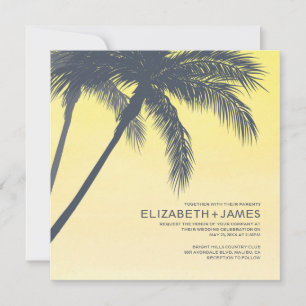 Palm Trees Convites De Casamento