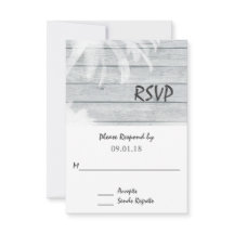 Palm Trees em Wood Beach Wedding RSVP