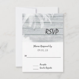 Palm Trees em Wood Beach Wedding RSVP