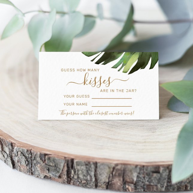 Palm Tropical Quantos Kisses - Cartão de Jogo de C (Criador carregado)