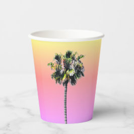Palma Árvore Tropical Cor-de-rosa Amarelo