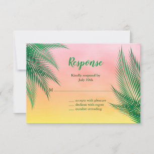 Palma de Aquarela Sunset Deixa RSVP