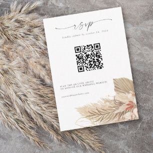 Palma de Grama das Pampas Aquarela RSVP