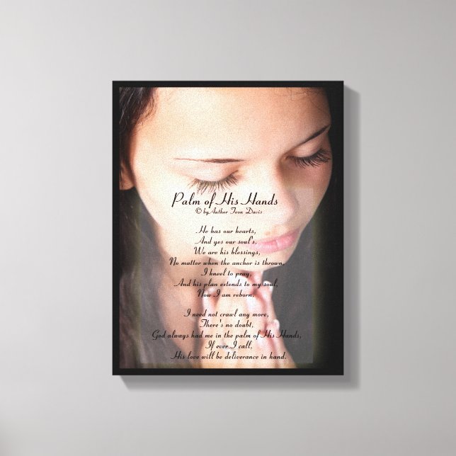 Palma de suas mãos IMPRESSÃO CANVAS POEM 4 CANVAS (Frente)