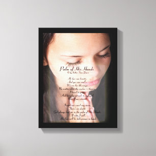 Palma de suas mãos POEM CANVAS PRINT