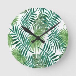 Palma deixa relógio exótico tropical redondo
