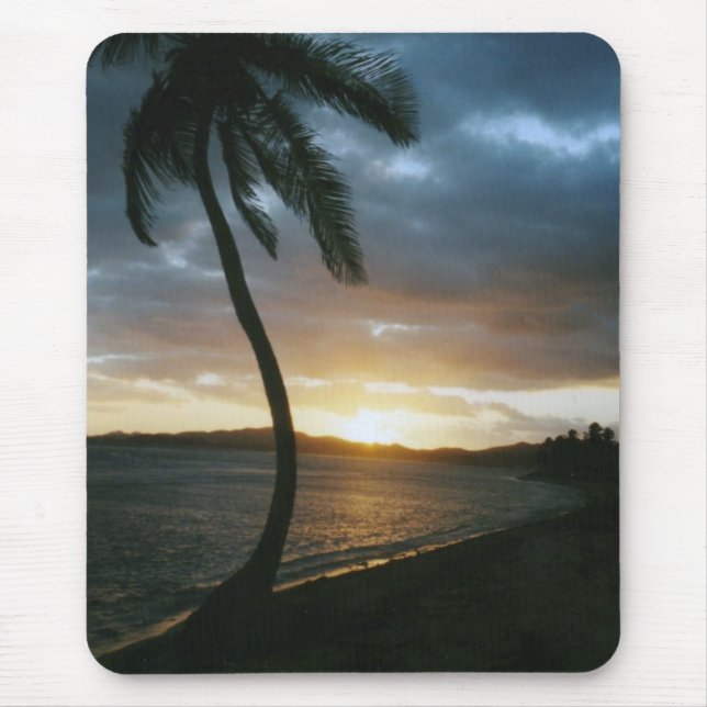 Palma Mousepad do por do sol (Frente)
