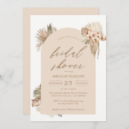 Palma Seca Boêmia Deixa Chá de panela Convite