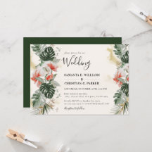 Palma tropical | Convite para Casamento de Monster