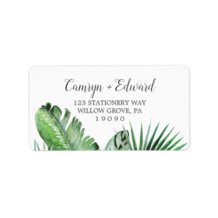 Palma tropical selvagem que Wedding etiquetas de