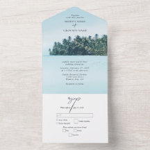 Palmas de Aquarela Tropical & Casamento de Praia