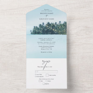 Palmas de Aquarela Tropical & Casamento de Praia