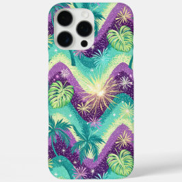 Palmas em verde e roxo