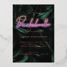 Palmas Tropicais Luxuosas | Luzes Neon Despedida d