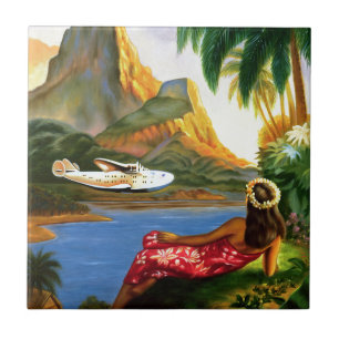 Palmeira havaiana tropical do plano de mar do