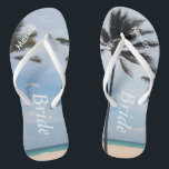 Palmeira mim sandálias da praia da noiva dos<br><div class="desc">Palmeira mim sandálias da praia da noiva dos chinelos do casamento com destino personalizado</div>