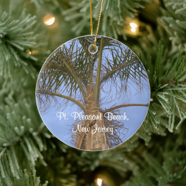 Palmeira Pt. Pleasant, NJ Enfeite PERSONALIZAR Dat (Árvore)