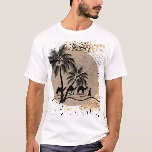 Palmeiras do Deserto e Camelos Camiseta