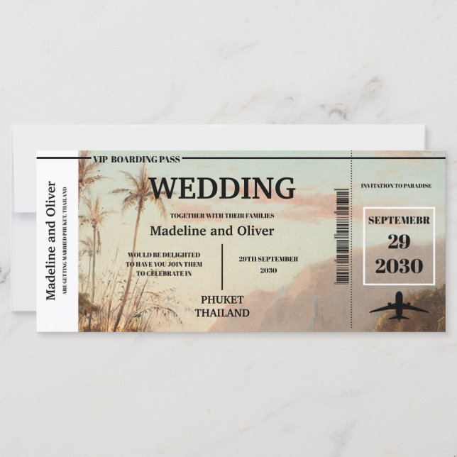 Palmeiras Tropicais de Destino de Embarque (Frente)