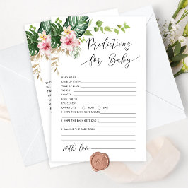 Palmeiras tropicais e predições para bebês