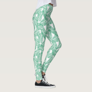 Palmeiras tropicais, Impressão, leggings femininas
