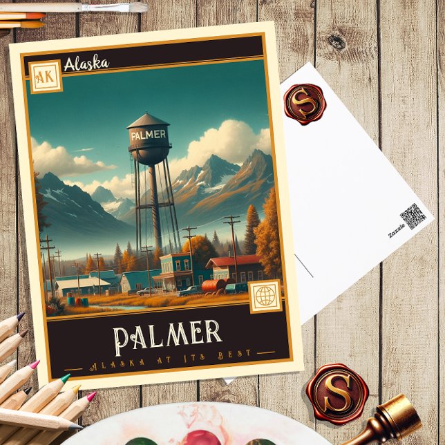 Palmer, Alasca | Cartão postal Vintage (Criador carregado)
